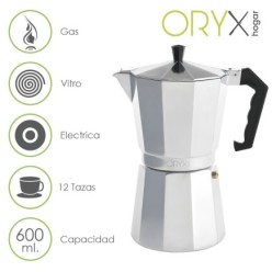 Cafetera Aluminio 12 Tazas (600 ml,) Classic