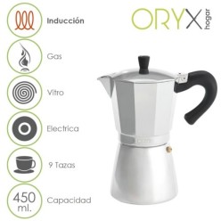 Cafetera Inducción Aluminio 9 Tazas (450 Ml,)