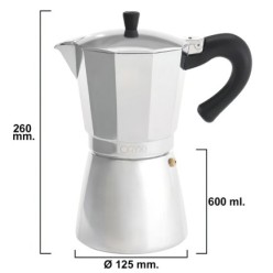 Cafetera Inducción Aluminio  12 Tazas (600 Ml,)
