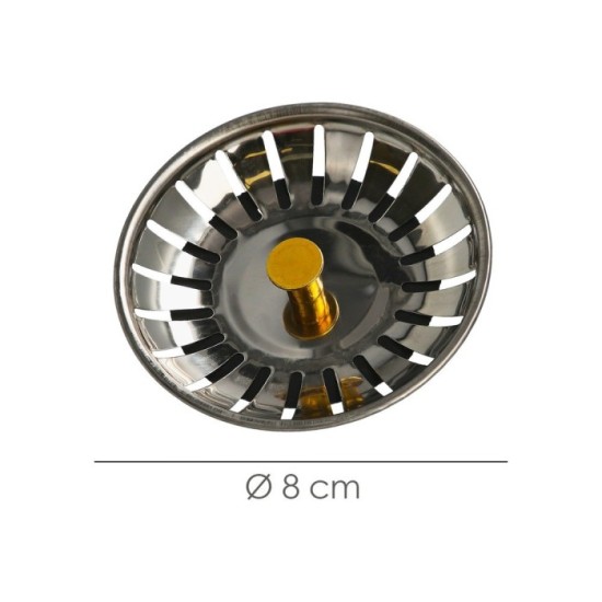 Tapon Valvula Cesta Para Fregadero Inoxidable Click Clack  Ø 8 cm, al por Mayor | Almacén de Ferretería