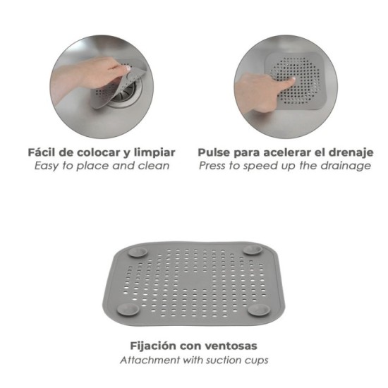 Protector Desagüe Silicona Cocina Baño 145 x 145 mm, al por Mayor | Almacén de Ferretería