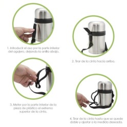 Termo Solidos y Liquidos Acero Inoxidable Antigoteo 750 Ml,