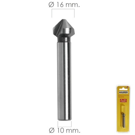 Fresa Vaciadora HSS Ø 16 mm, Para Taladro / Fresadora