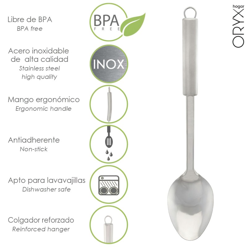 Cuchara Servir Cocina Acero Inoxidable 7 x 30,5 (Alt,) cm,
