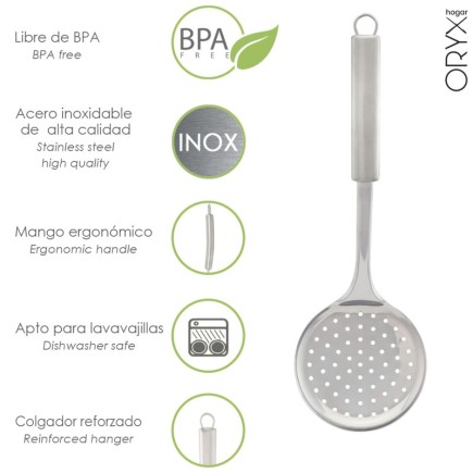 Espumadera Cocina Acero Inoxidable 34x11,5 (Alt) cm,