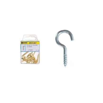 Hembrilla Abierta Zincada 14x25 mm, 22 unidades