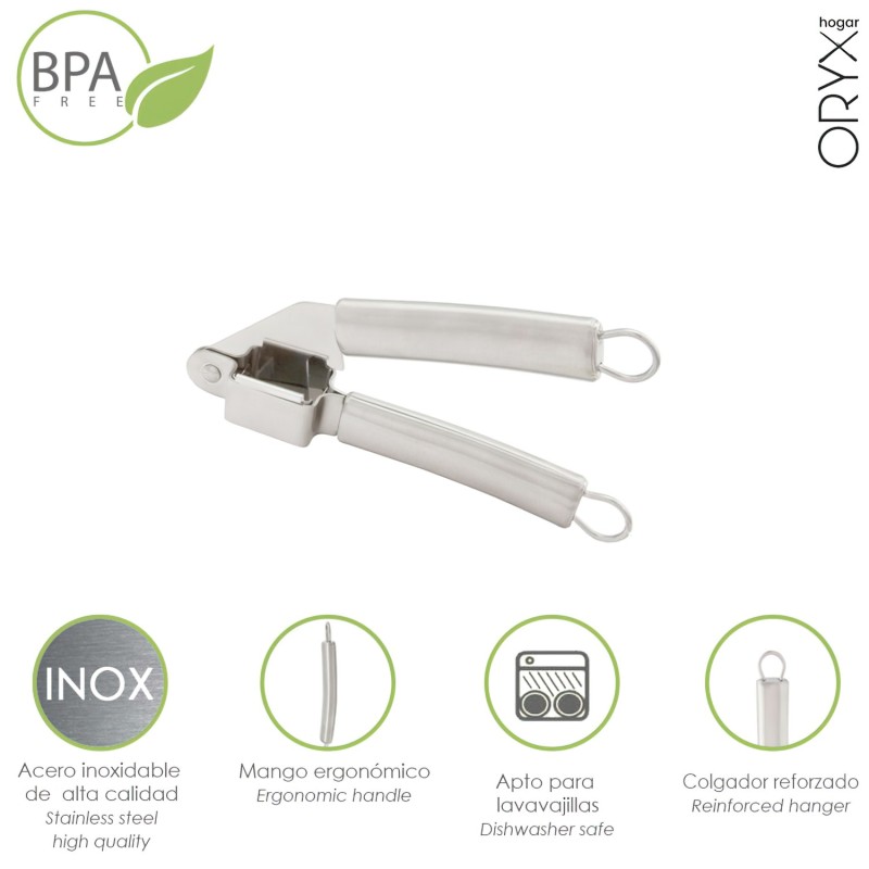 Triturador Ajos Acero Inoxidable 5 x 18 (Alt)  cm,