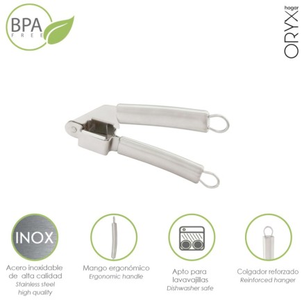 Triturador Ajos Acero Inoxidable 5 x 18 (Alt)  cm,