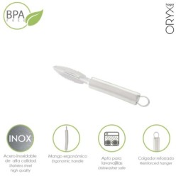 Pelador Frutas / Verduras Acero Inoxidable 1,6 x 19 (Alt,) cm,