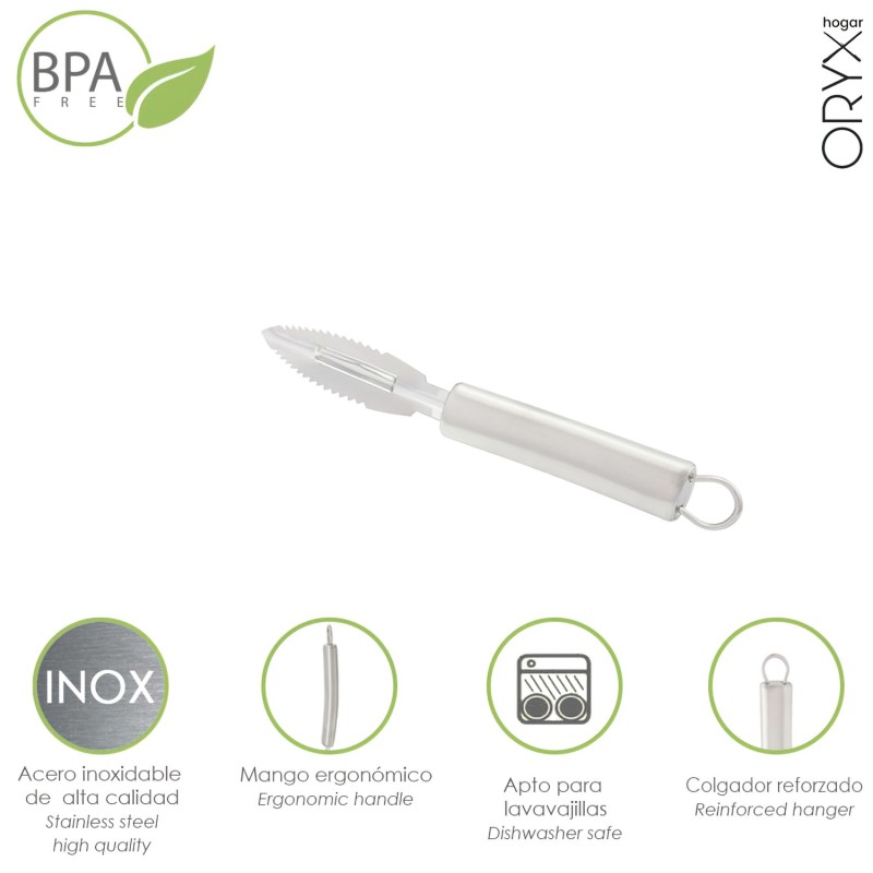 Pelador Frutas / Verduras Acero Inoxidable 1,6 x 19 (Alt,) cm,