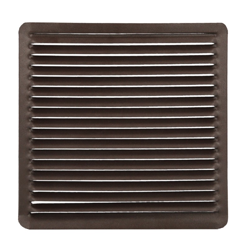 Rejilla Ventilación Empotrar  17x17 cm, Aluminio Marron