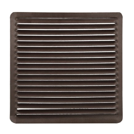 Rejilla Ventilación Empotrar  17x17 cm, Aluminio Marron