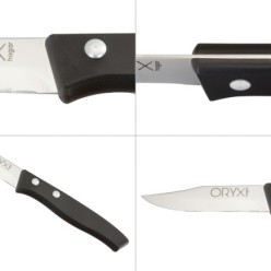 Cuchillo Aspen Mondador Hoja Acero Inoxidable 8 cm, Negro