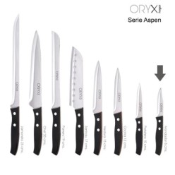 Cuchillo Aspen Mondador Hoja Acero Inoxidable 8 cm, Negro