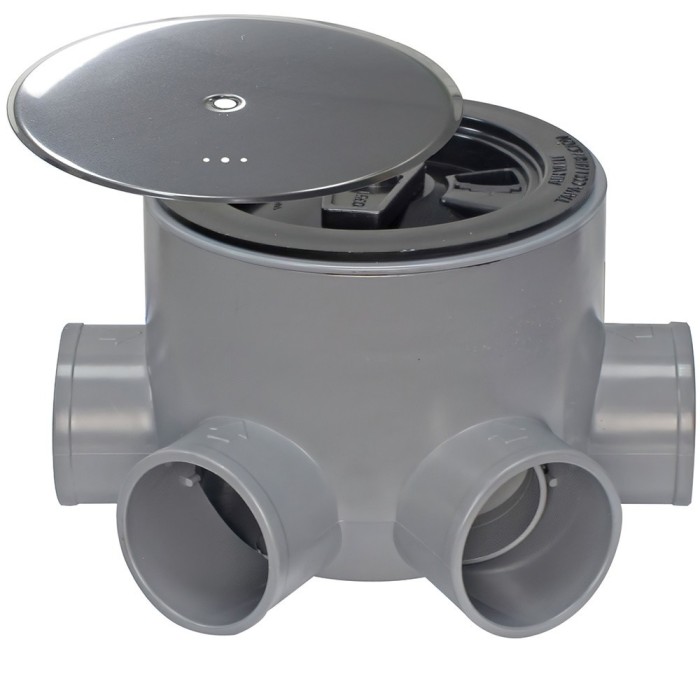 Bote Sifonico PVC T 85 A 110  50-40 Altura 85 mm, Con Tapa Aireación al por Mayor | Almacén de Ferretería