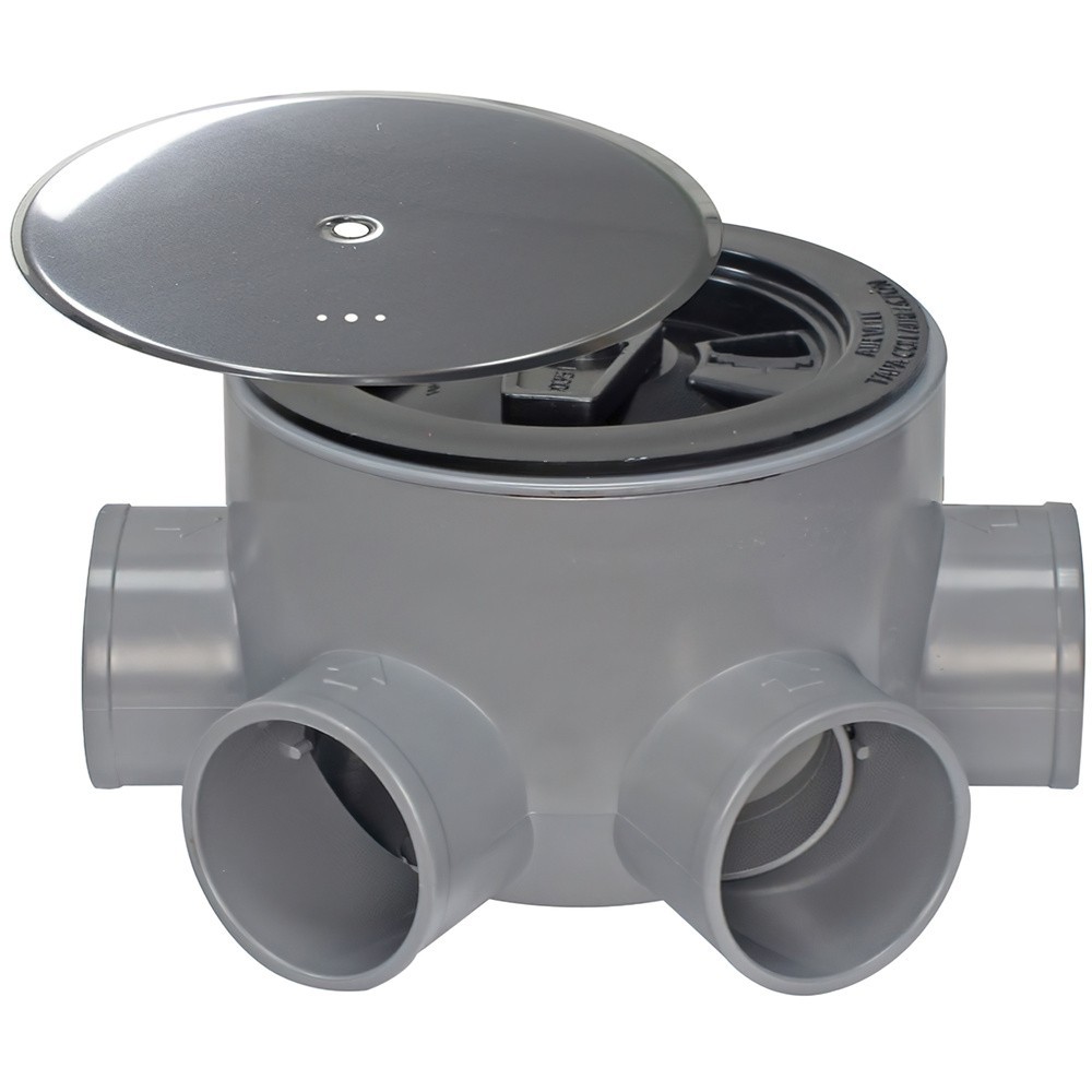 Bote Sifonico PVC T 85 BA 110  50-40 Altura 75 mm, Con Tapa Aireación al por Mayor | Almacén de Ferretería