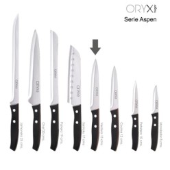 Cuchillo Aspen Verduras Hoja Acero Inoxidable 15 cm, Negro