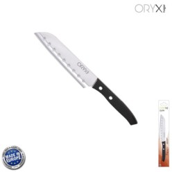 Cuchillo Aspen Santoku Hoja Acero Inoxidable 17 cm, Negro