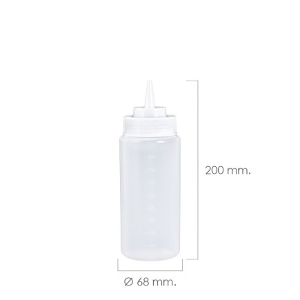 Botella Biberon Cocina Plástico 500 Ml,