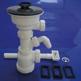 Sifon Botella Extensible T-2ER  1  1/2 con Rebosadero, Valvula y Tapón al por Mayor | Almacén de Ferretería