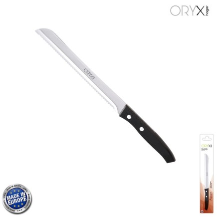 Cuchillo Aspen Panero Hoja Acero Inoxidable 19 cm, Negro