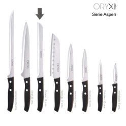 Cuchillo Aspen Panero Hoja Acero Inoxidable 19 cm, Negro