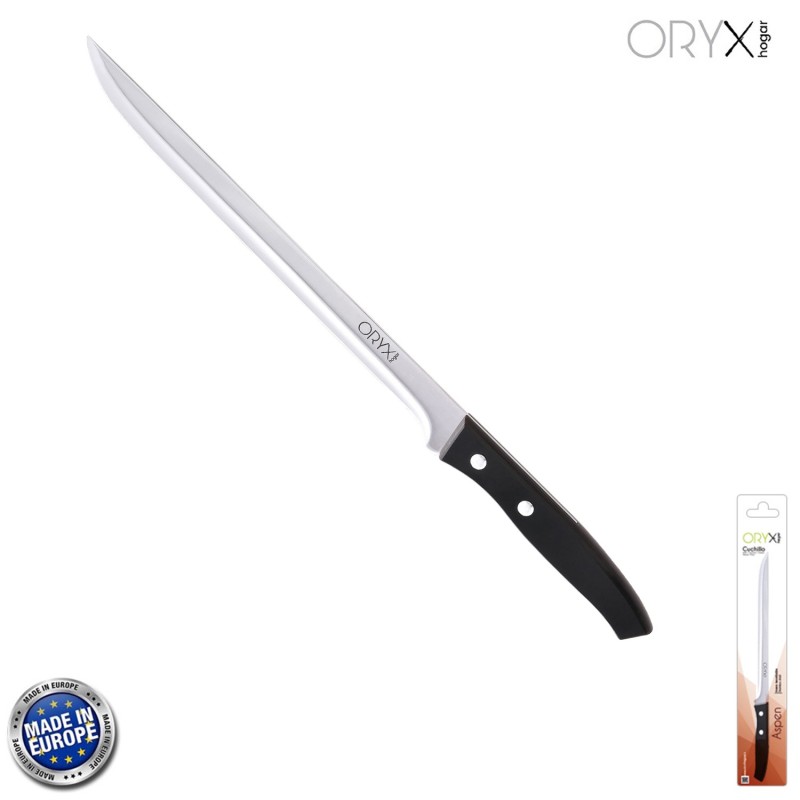 Cuchillo Aspen Jamonero Hoja Acero Inoxidable 25 cm, Negro