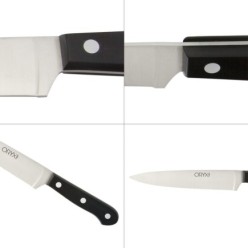 Cuchillo Grenoble Cocina Hoja Acero Inoxidable 17 cm, Negro