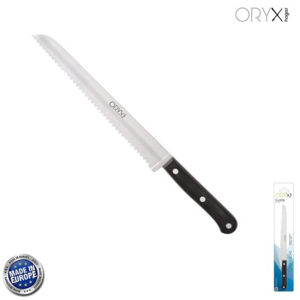 Cuchillo Grenoble Panero Hoja Acero Inoxidable 20 cm, Negro