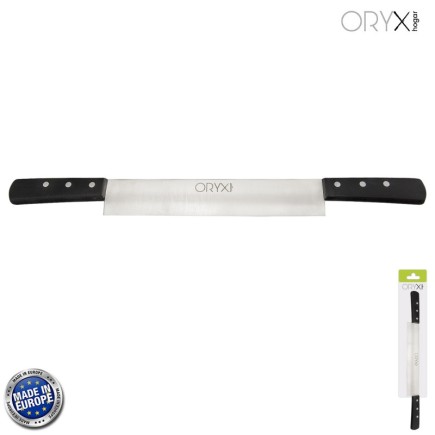 Cuchillo Grenoble Quesero 2 Mangos Hoja Acero Inoxidable 25 cm, Negro