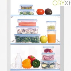 Recipiente Hermetico Plastico Rectangular 240 ml, 12,5x8,5x4,5 (Alt,) cm,