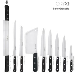 Cuchillo Grenoble Quesero 2 Mangos Hoja Acero Inoxidable 25 cm, Negro