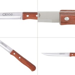 Cuchillo Montana Cocina Hoja Acero Inoxidable 13 cm, Mango Madera