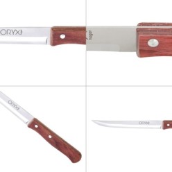 Cuchillo Montana Cocina Hoja Acero Inoxidable 15 cm, Mango Madera