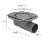 Caldereta Sifonica Pvc Horizontal 200x200/90mm al por Mayor | Almacén de Ferretería