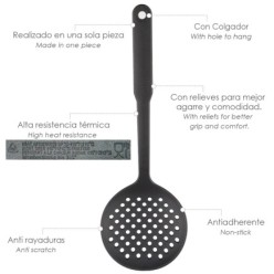 Espumadera Cocina Nylon Basic 33,5 x 11 cm,