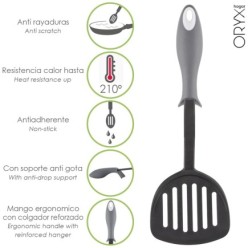 Espatula Rasera Cocina Nylon Con Mango Antigotas Engomado 34,5 x 11 cm,