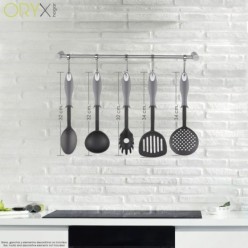 Cucharon Servir Cocina Nylon Con Mango Antigotas Engomado 32 x 9,8 cm,