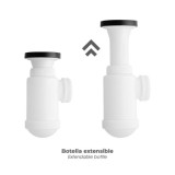 Sifon Botella Extensible 1 1/2 Con Válvula y Tapón al por Mayor | Almacén de Ferretería