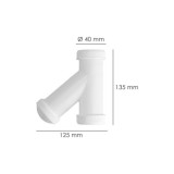Sifon En  Y, 1 1/2" Salida Ø 40 Mm Para Tubos Lisos al por Mayor | Almacén de Ferretería