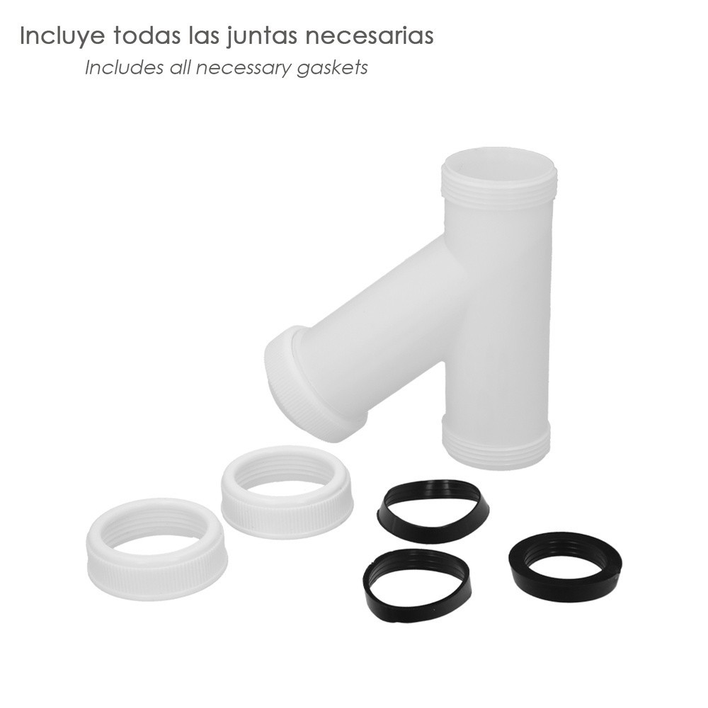 Sifon En  Y, 1 1/2" Salida Ø 40 Mm Para Tubos Lisos al por Mayor | Almacén de Ferretería