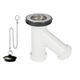 Sifon y Griega Con Valvula y Tapon 1-1/2"  Salida De Ø 40 mm, al por Mayor | Almacén de Ferretería