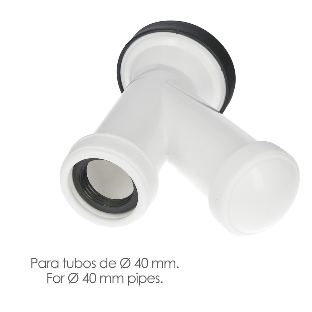 Sifon y Griega Con Valvula y Tapon 1-1/2"  Salida De Ø 40 mm, al por Mayor | Almacén de Ferretería