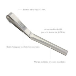 Descamador Pescado Profesional Acero Inoxidable 250 mm,