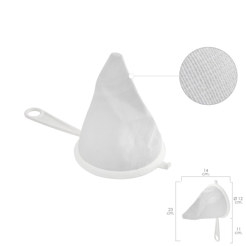 Colador Tela Franela Armazón de Plastico Ø 12 cm,