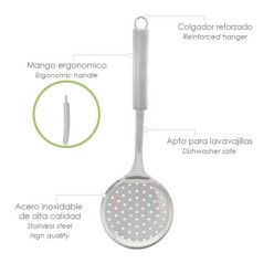 Espumadera Cocina Acero Inoxidable 34x11,5 (Alt) cm,