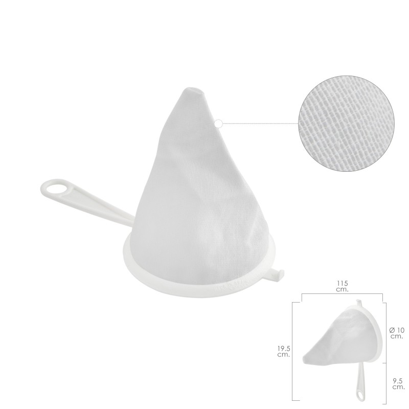Colador Tela Franela Armazón de Plastico Ø 10 cm,
