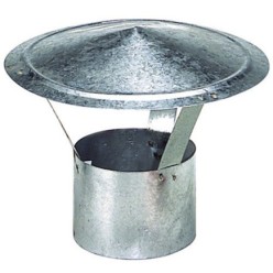 Wolfpack Sombrero Galvanizado para Estufa, Chimenea, Extracción de Humos, Para tubo Ø 250 mm,