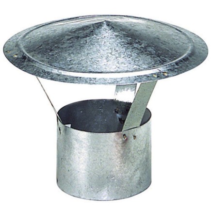 Wolfpack Sombrero Galvanizado para Estufa, Chimenea, Extracción de Humos, Para tubo Ø 250 mm,