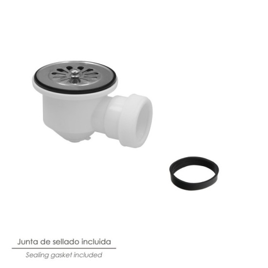 Valvula Plato Ducha 1 1/2" Salida Ø 40Mm Sifónica al por Mayor | Almacén de Ferretería